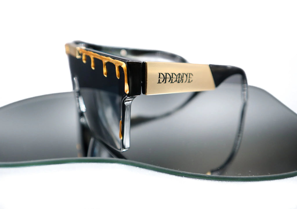 GOLD FRAME DRIP SUNGLASSES
